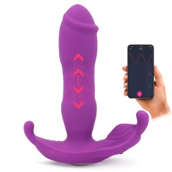 butterfly thrusting strap on vibrator